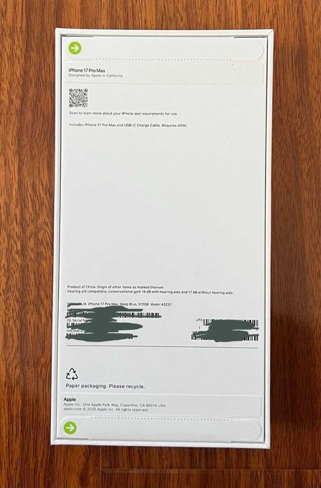 Iphone 17 Pro Max, 512 GB