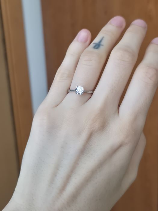 Inel din argint marcat