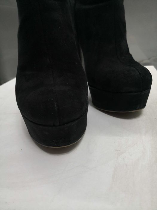 Дамски ботуши велурени, черни