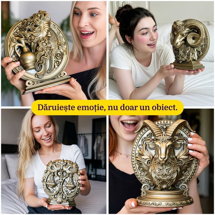 Statueta Zodie Cadou Leu Rac Taur Balanta Fecioara Pesti Berbec Gemeni