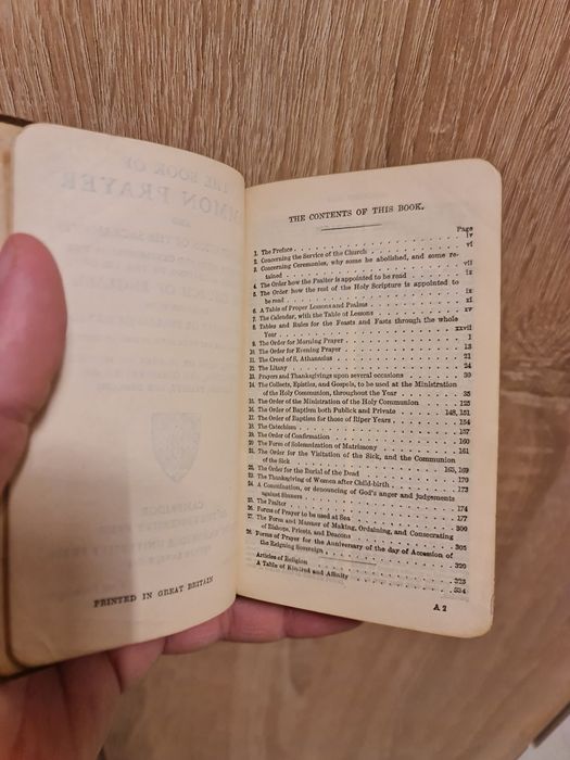 Carte rugaciuni The book of common prayer Hymns A&M Cambridge 1916