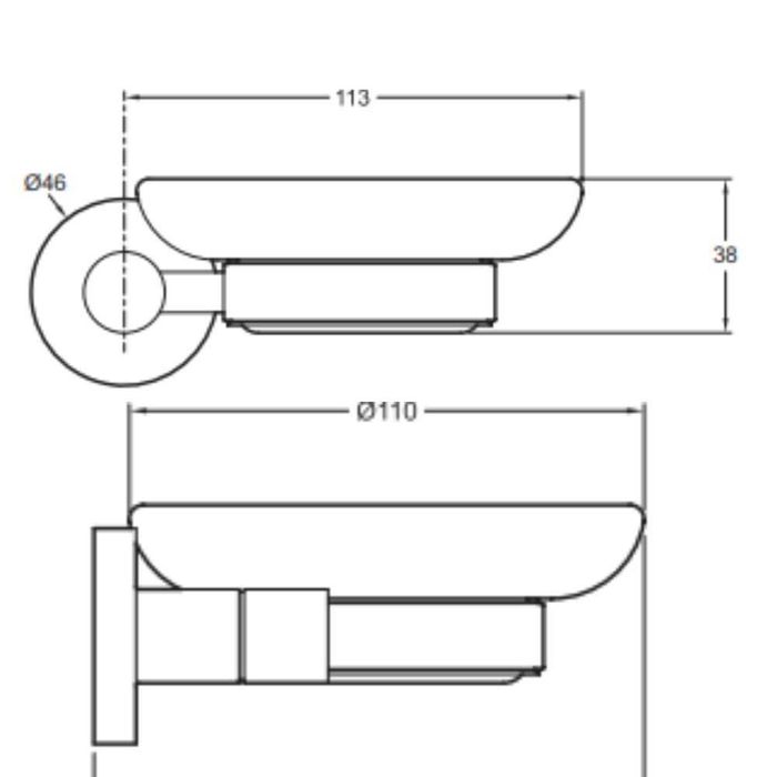 Сапунерка (стенна) стъкло + хром – Jacob Delafon ÉO Classique