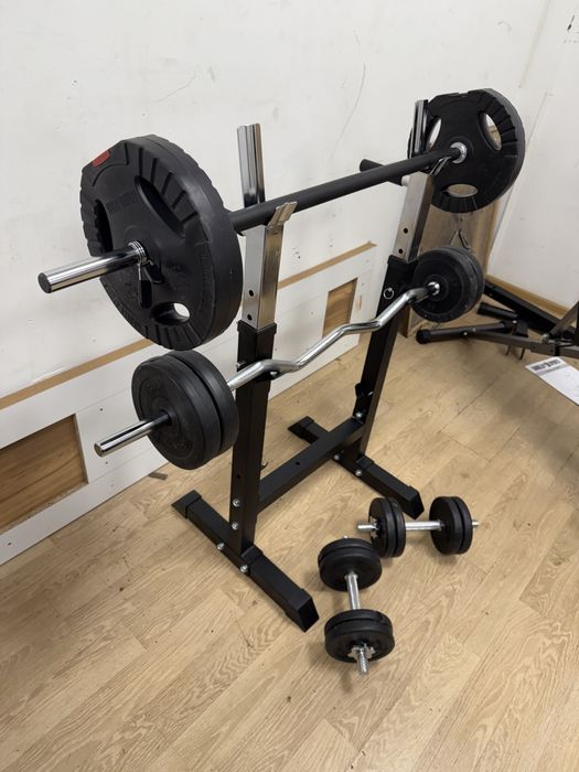 Pachet Sala haltera, Bara z, Gantere Reglabile  Greutate totala 32 kg