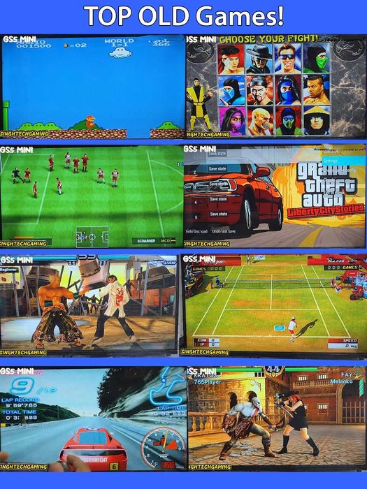 Игровая приставка Game Stick GS5 Mini  / 3D PSP o'yinlar / 2 pulta