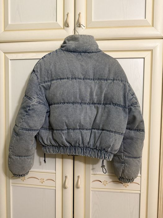 Бомбер теплый джинсовый bershka