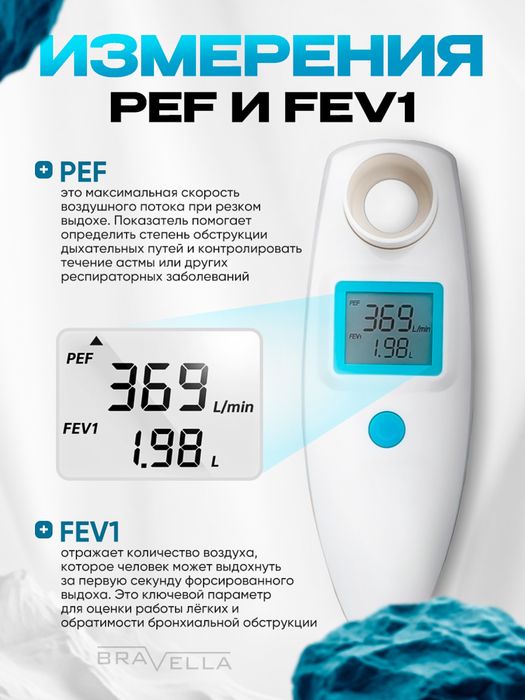 Пикфлоуметр спирометр