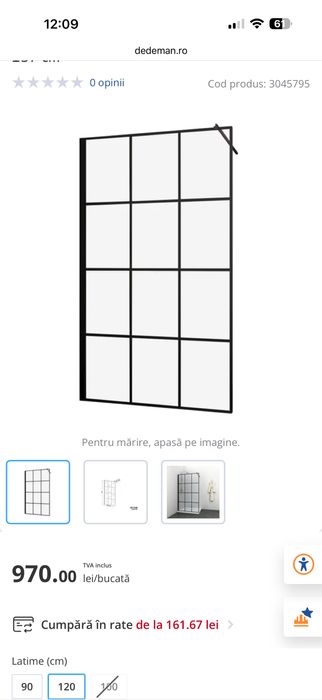 Paravan de dus fix Dedeman