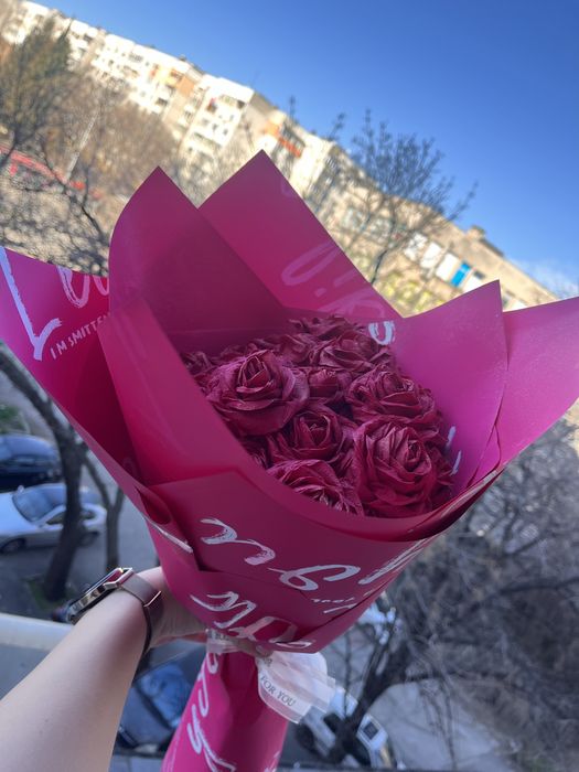 Ръчно направени букети и ръчно направени розички