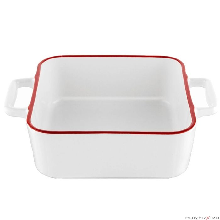 Vas termorezistent din ceramica patrat pentru cuptor, 33 cm,