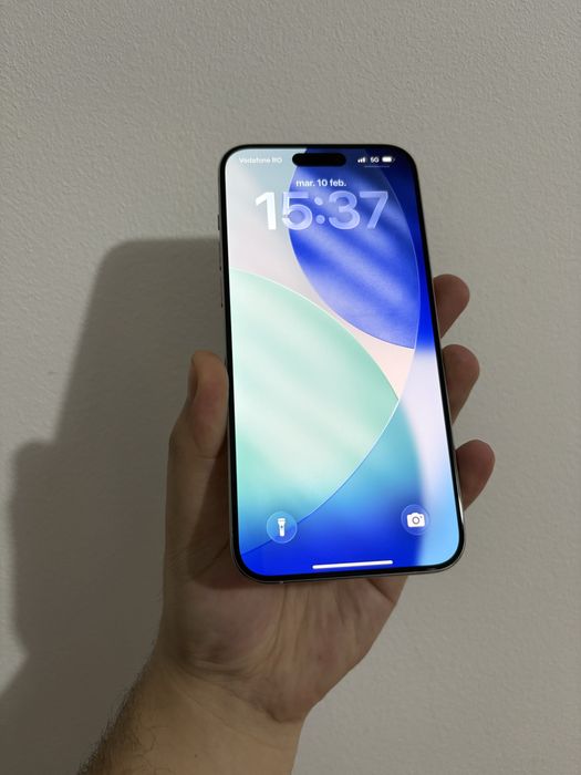 iPhone 15 Pro Max 256GB Baterie100% White Titanium ca NOU!