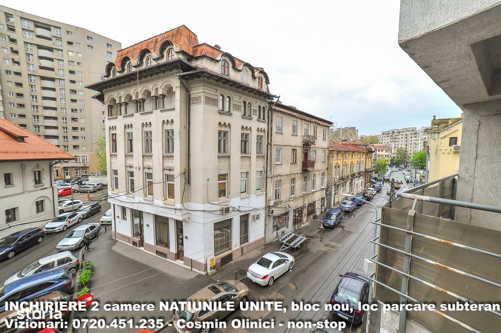 Inchiriere 2 camere NATIUNILE UNITE, boc nou, parcare subterana
