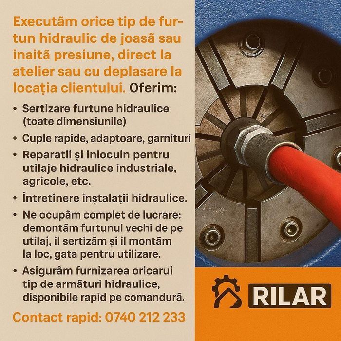 Sertizare furtune hidraulice