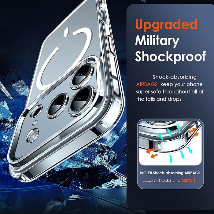 iPhone 17,16 всички модели MagSafe case,калъф със защита за камерите