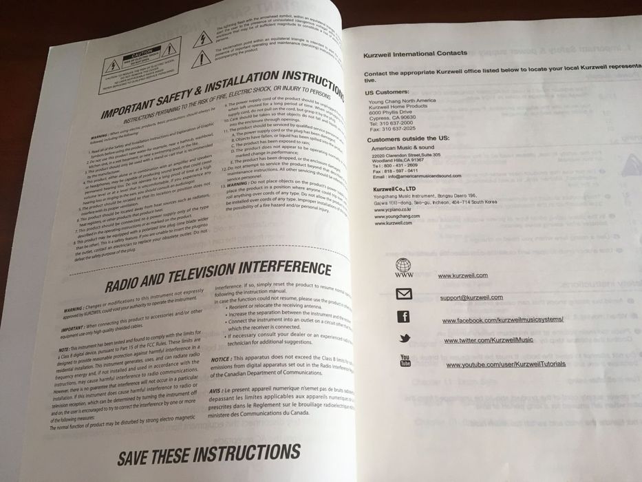 Пианино «Kurzweil»
