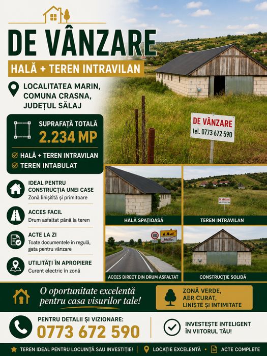 Vand teren intravilan in crasna marin jud salaj
