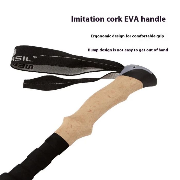 Треккинговая палка (тёмно-чёрный цвет) – надёжный аксессуар для походо