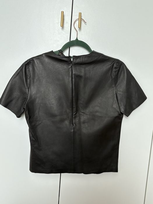 Tricou piele Massimo Dutti S nou cu eticheta