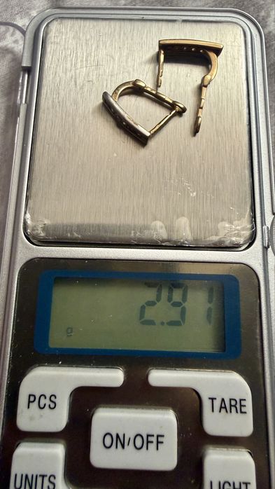 Cercei aur 14k noi alb si galben