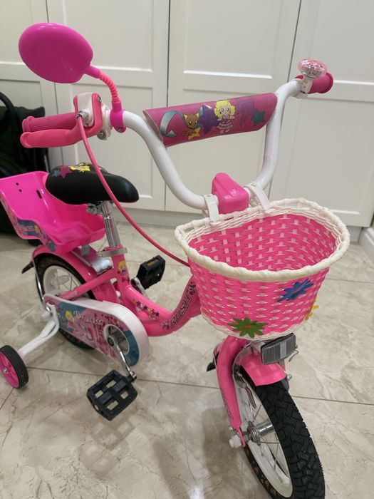 Детский велосипед для девочки, 4-колесный