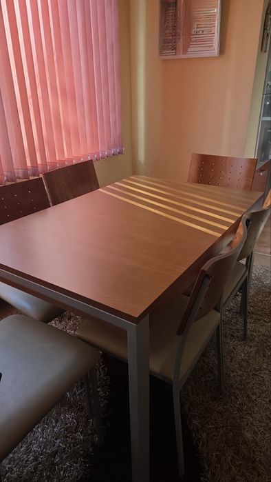 Кухненска маса с 6 стола