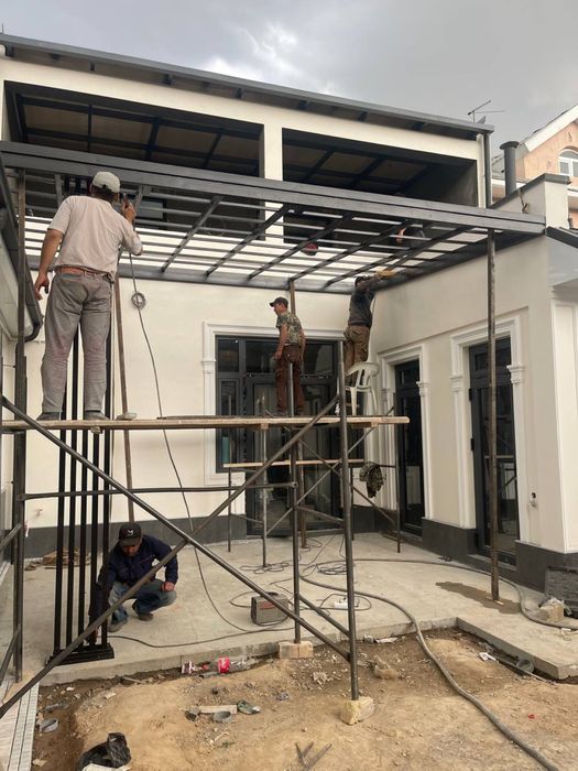 Навес в стиле хай тек