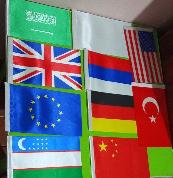 Флаги Настольные флашки с поставкой Stol bayroqlar Bayroqchalar