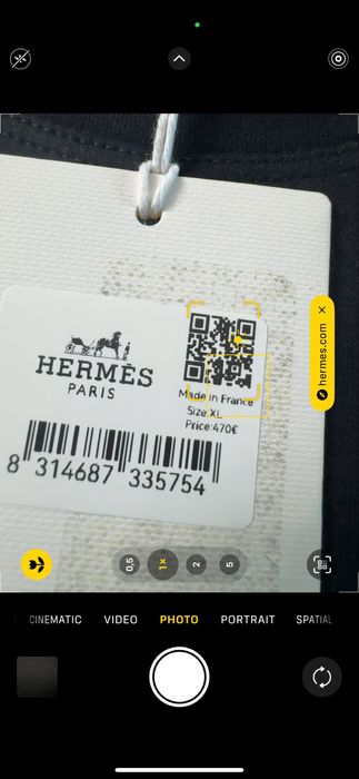 Hermes-Чисто нова оригинална мъжка тениска ХЛ