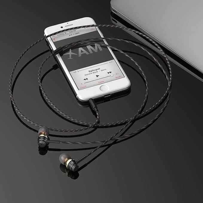 Кабелни слушалки HOISTAC с кабел, стерео слушалки с микрофон