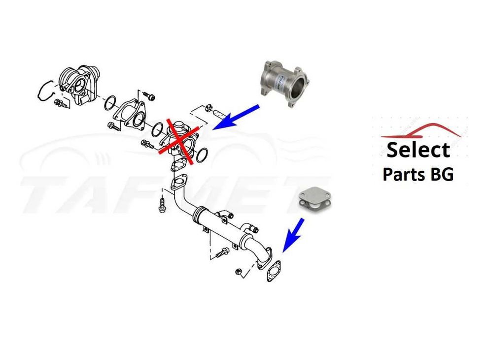 ЕГР EGR Delete Racepipe Race pipe VW Audi 1.4 TDI BNM BNV ATL