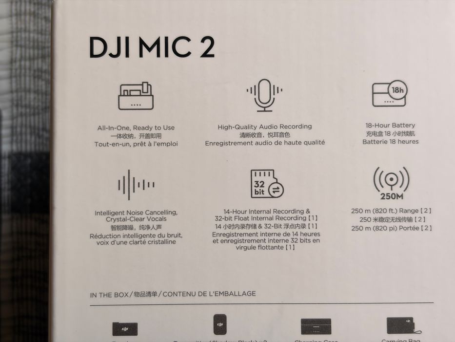 DJI MIC 2 Професионален безжичен микрофон 2 души bluetooth iOS type C