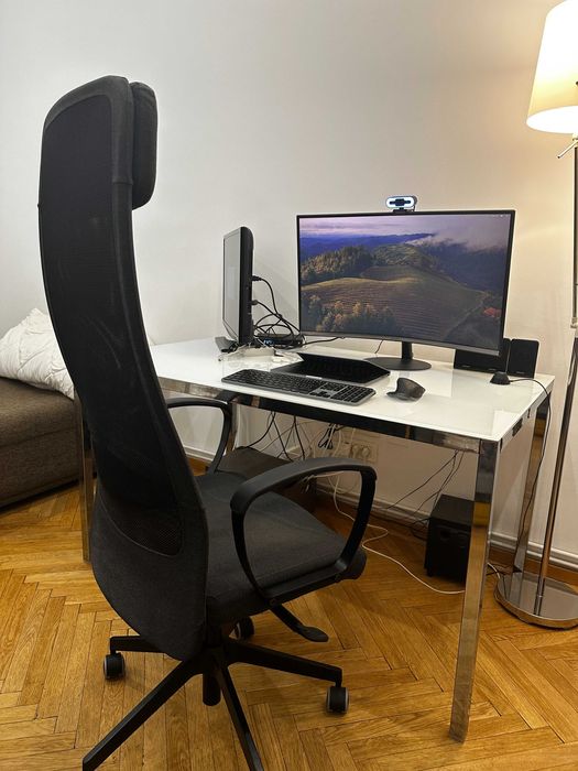 MARKUS Swivel chair, Vissle dark grey