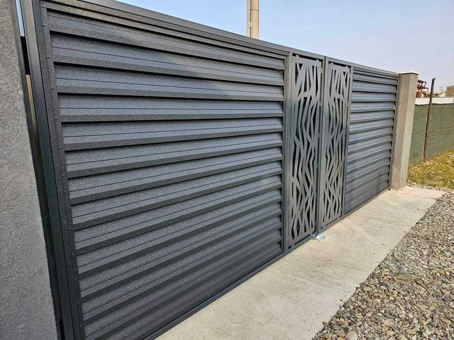 Garduri si porti din panouri stil jaluzele si alte modele disponibile