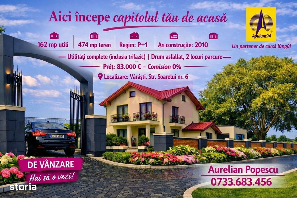 Varasti / Gr - Casa P+1+M (4 Cam) De Vanzare
