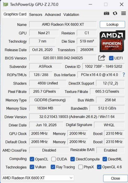 Gaming PC с Ryzen 9 7900/ 32GB DDR5/ RX 6800 XT 16GB/ 512GB/ 850W