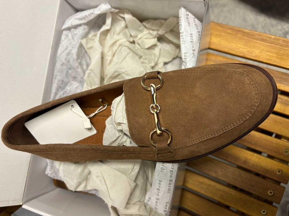 Дамски мокасини Sergio Bardi от естествен велур