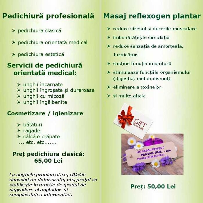 Pedichiura profesională Comănești / Bacău