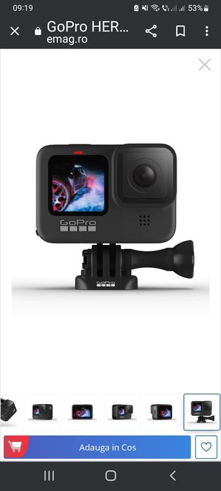 Cameră foto/video sport GoPro Hero 9,5K,Black