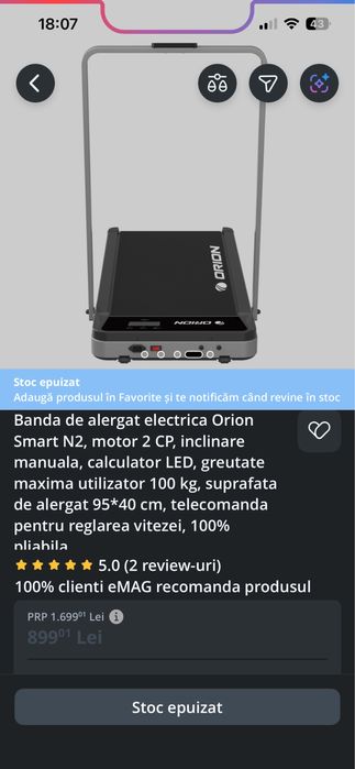 Banda de alergat Orion Smart N2