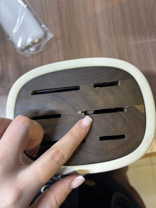 Smeg набор ножей бежевый