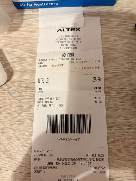 Nebulizator cu compresor Omron NE-C810