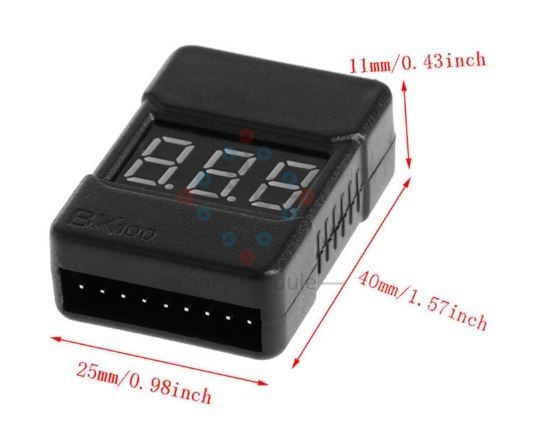 Зумер аларма индикатор за батерия 1S – 8S с дисплей и кутийка