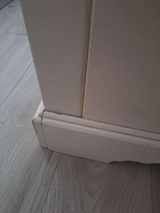 Pat 140/190 lemn masiv/MDF alb