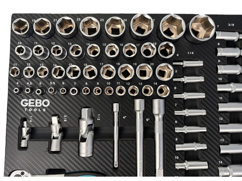 Професионален комплект gebo tools с 81 части - модул за шкаф с дълги и