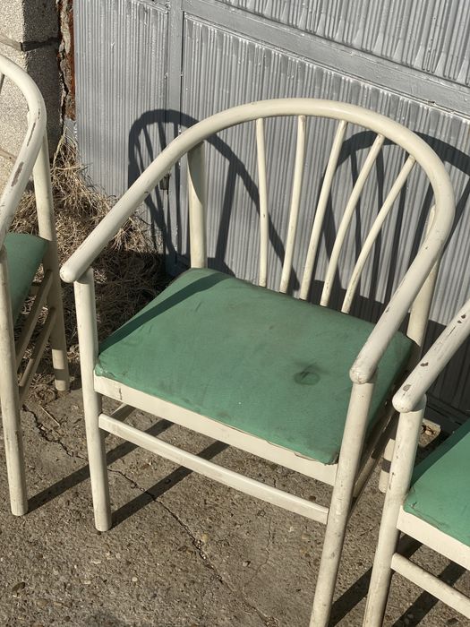 6 броя дървени ретро столове