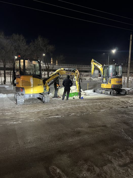 Услуга мини эксковатора. Блоха. Гидромолот.