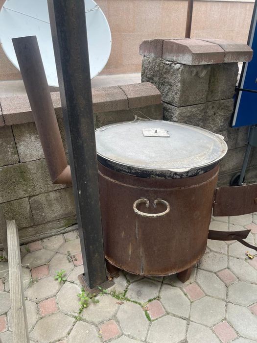 Казан 20 л. с печью и дымоходом