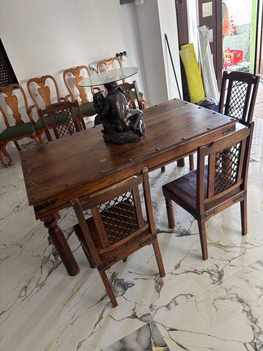 Masa cu scaune lemn 6 persoane