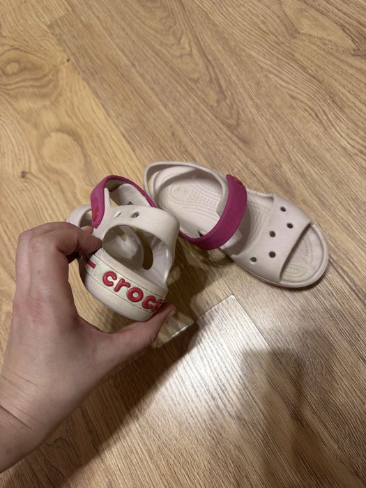 Кроксы для девочки с липучкой 13 размер