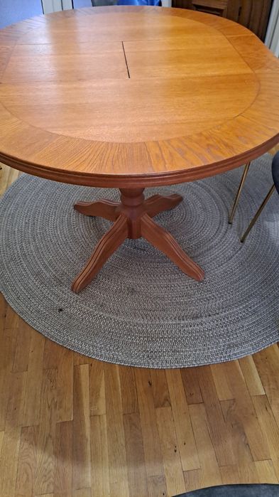 Маса ДЪБ масив разтегателена 1,20 на 90 см ширина