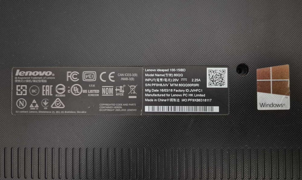 Laptop Rapid Lenovo IdeaPad 100 – Upgrade SSD 120GB, Intel i3, 4GB RAM, 15.6"